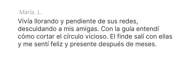 María: cortó el círculo vicioso de las redes y volvió a disfrutar de sus amigas.